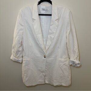 Rachel Zoe White Linen Blazer - NO SIZE**